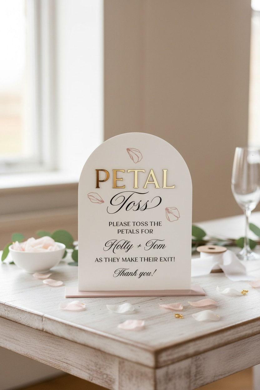 Confetti Sign, Petal Toss, A5