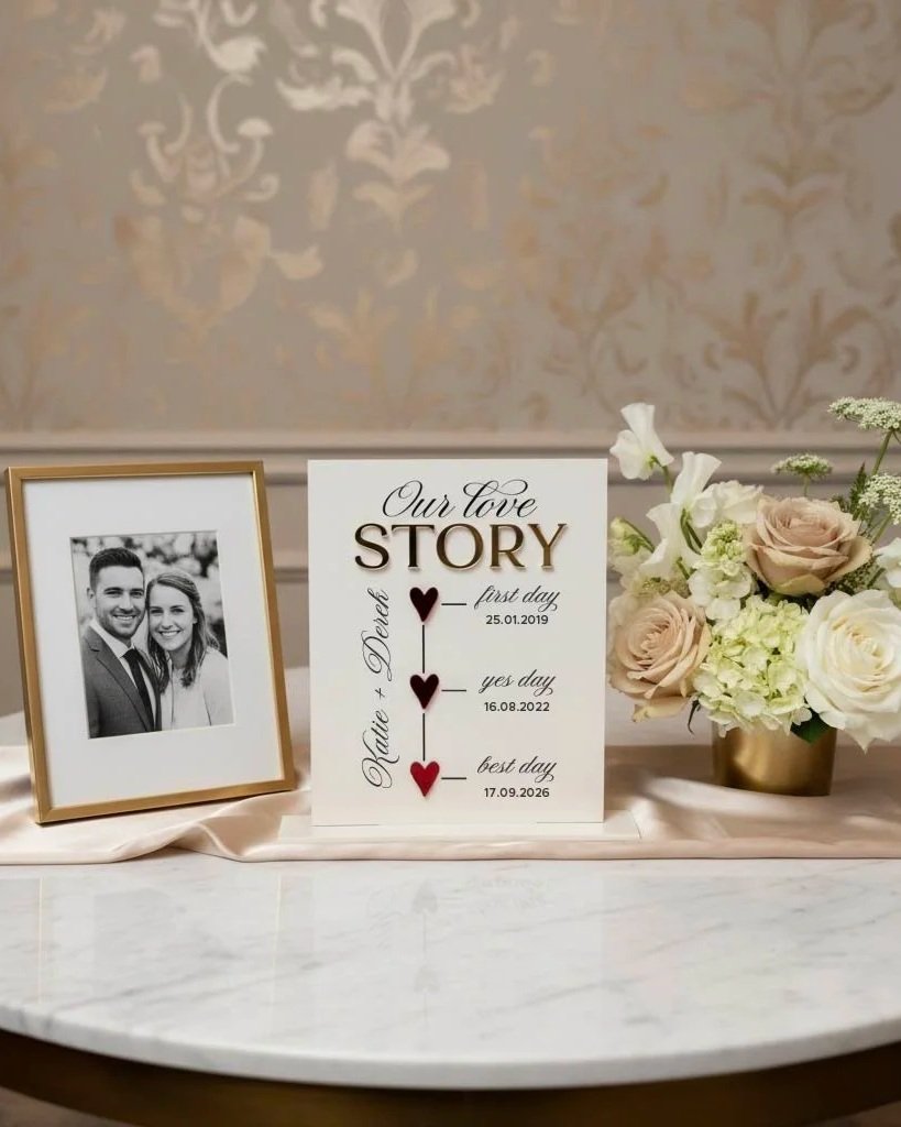 'Our Love Story' Sign