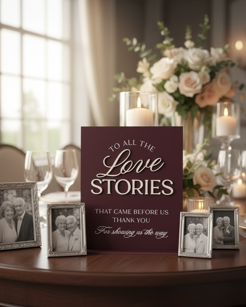 'Love Stories' Sign A5