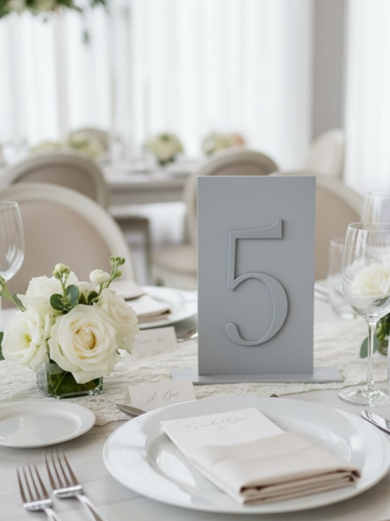 Mini 'Rectangle' Table Numbers. Numbers Only.