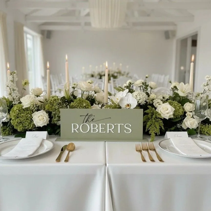 Rectangle Top Table Sign