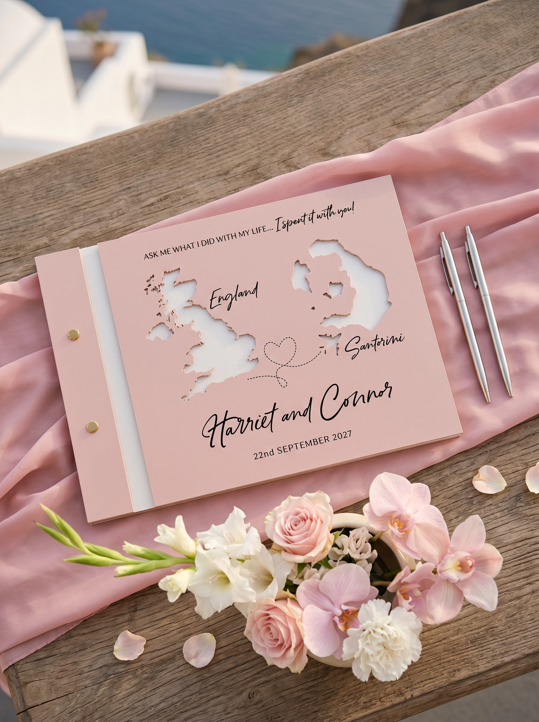 'Destination' Acrylic Guestbook