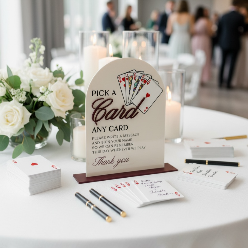 'Playing Cards' Guestbook Sign A5