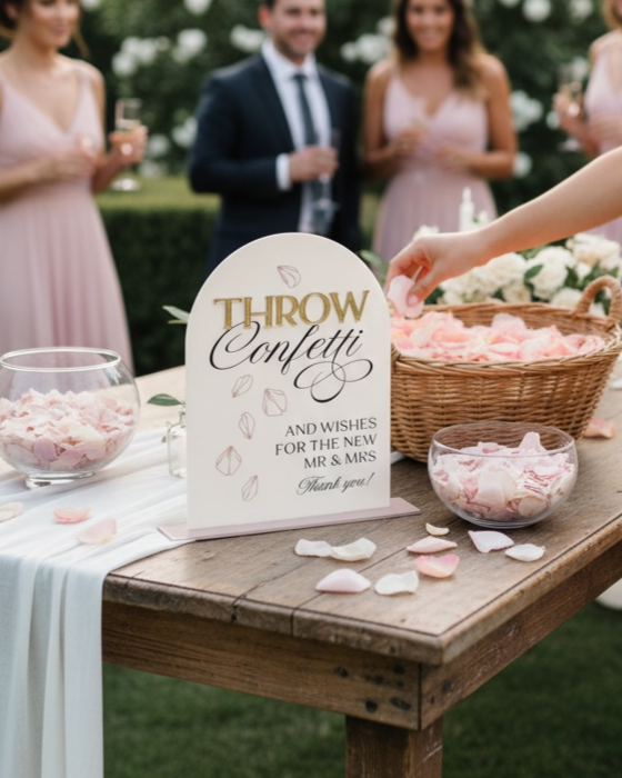 Confetti Sign, Petal Toss, A5