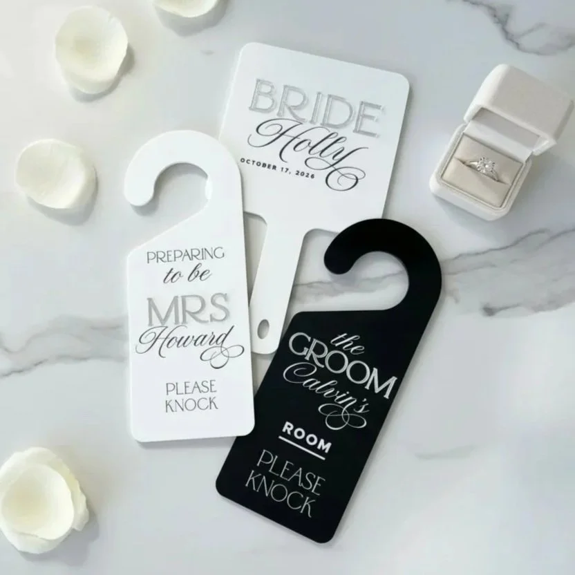'Trio Bundle' - Handheld Mirror + 'His & Hers' Door Hangers