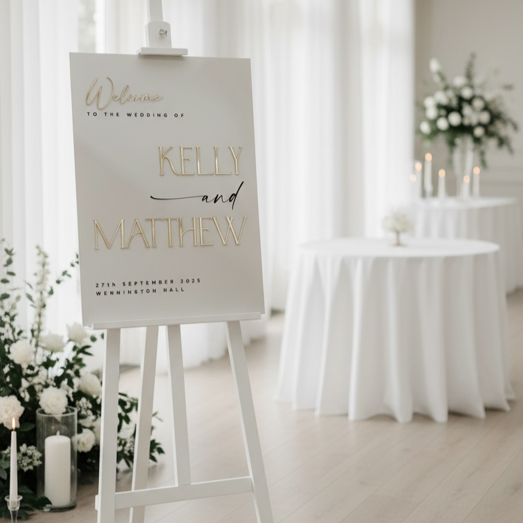 Acrylic Wedding Welcome Sign - Rectangle
