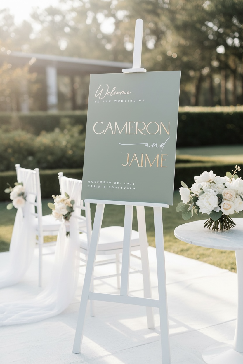 Wedding Welcome Sign - Rectangle