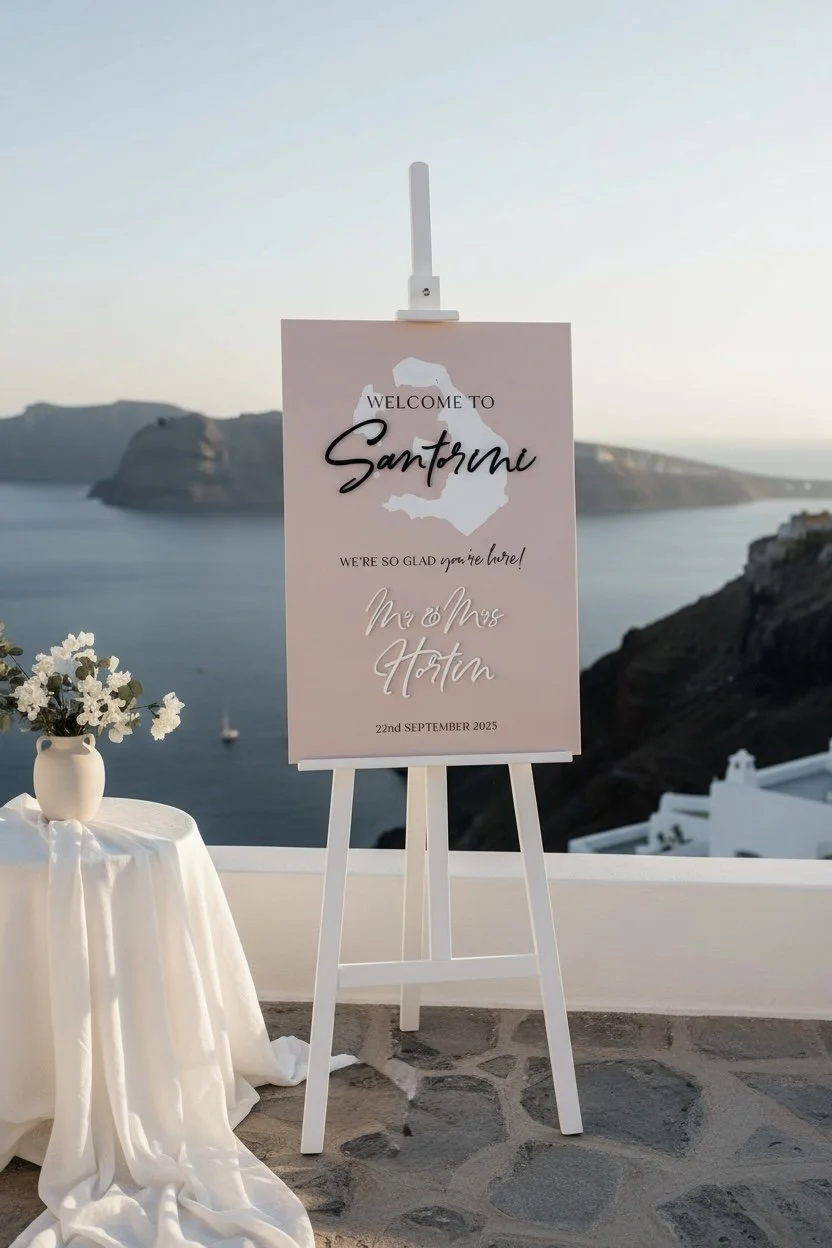 Destination Wedding Welcome Sign -  Rectangle