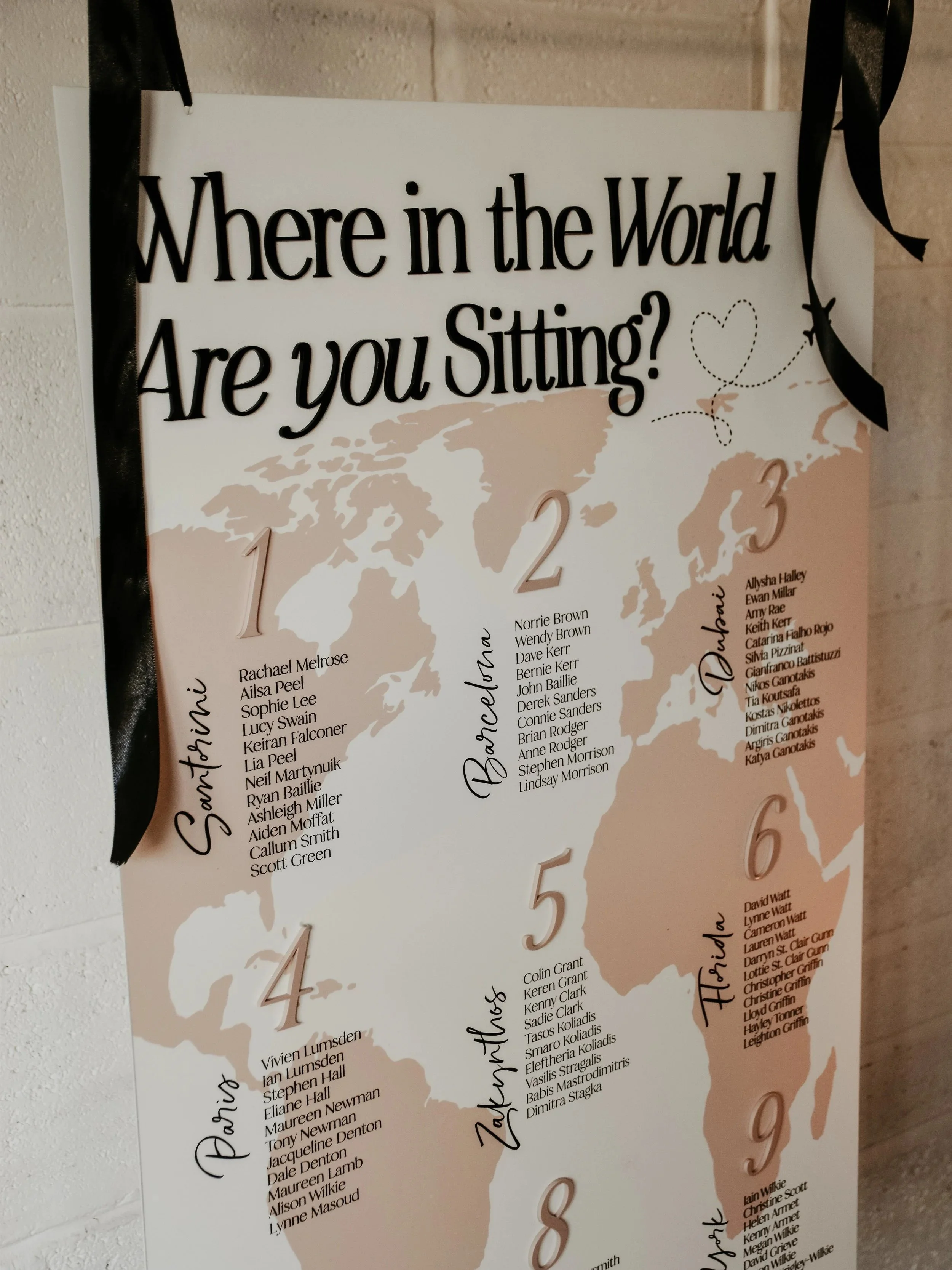 NEW 'World' Rectangle Seating Plan