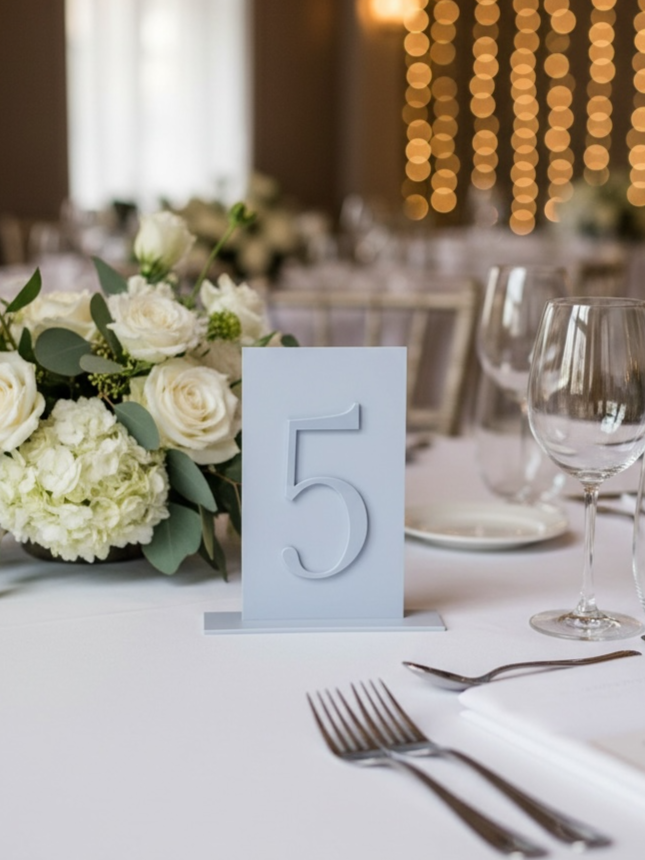 Mini 'Rectangle' Table Numbers. Numbers Only.