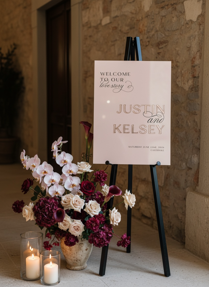 Wedding Welcome Sign -  Rectangle