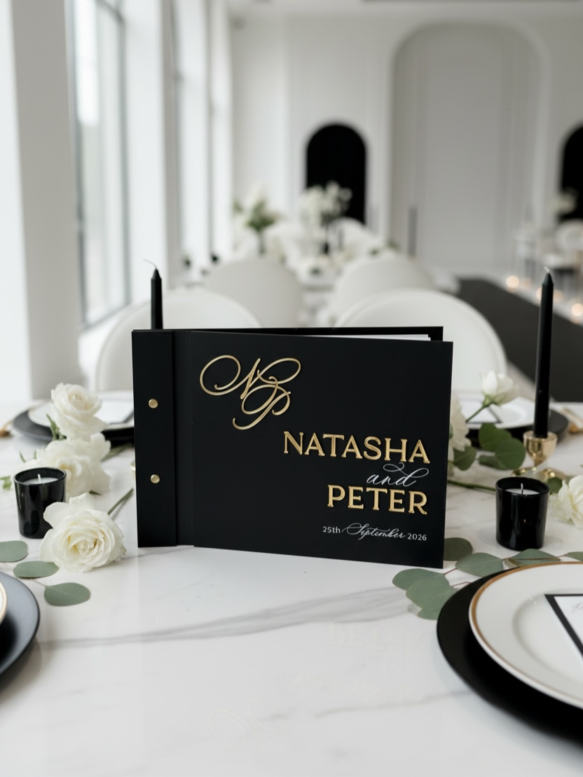 'Monogram' Acrylic Guestbook