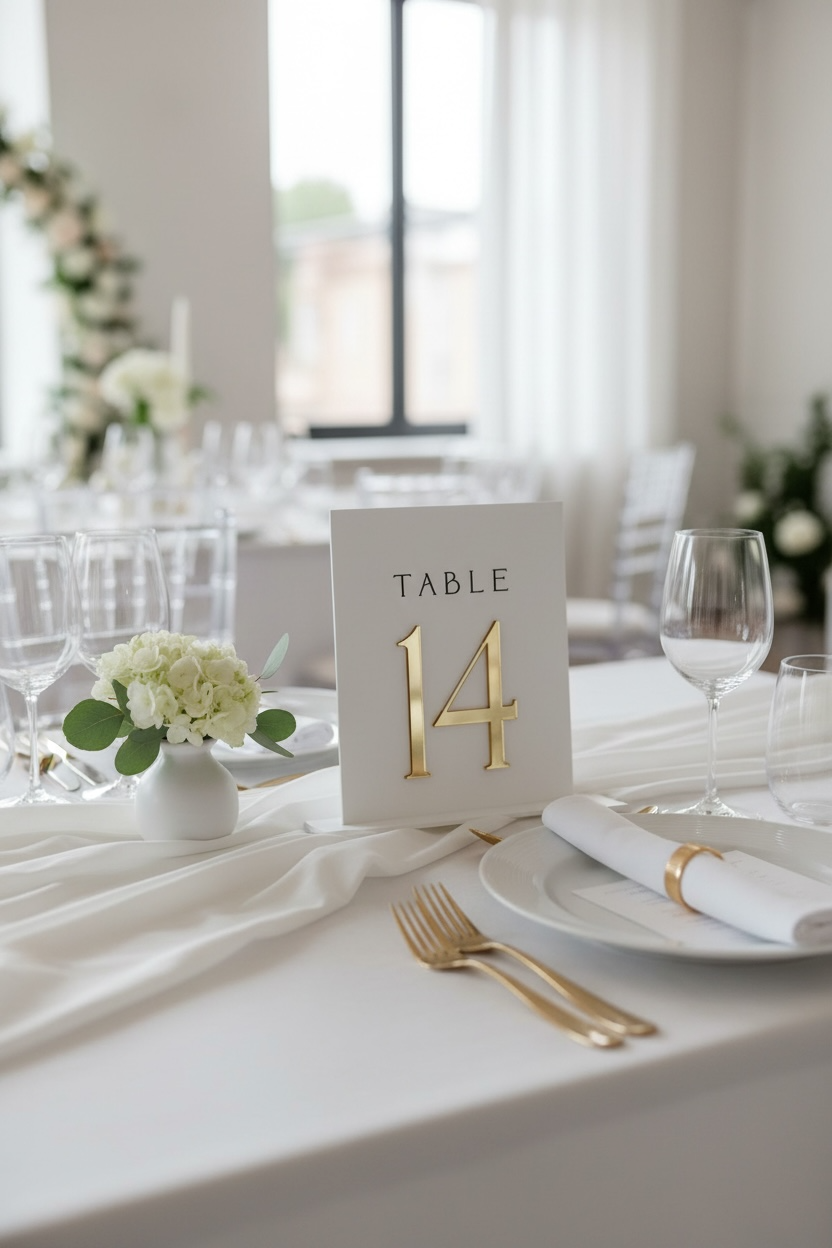 Acrylic Table Numbers