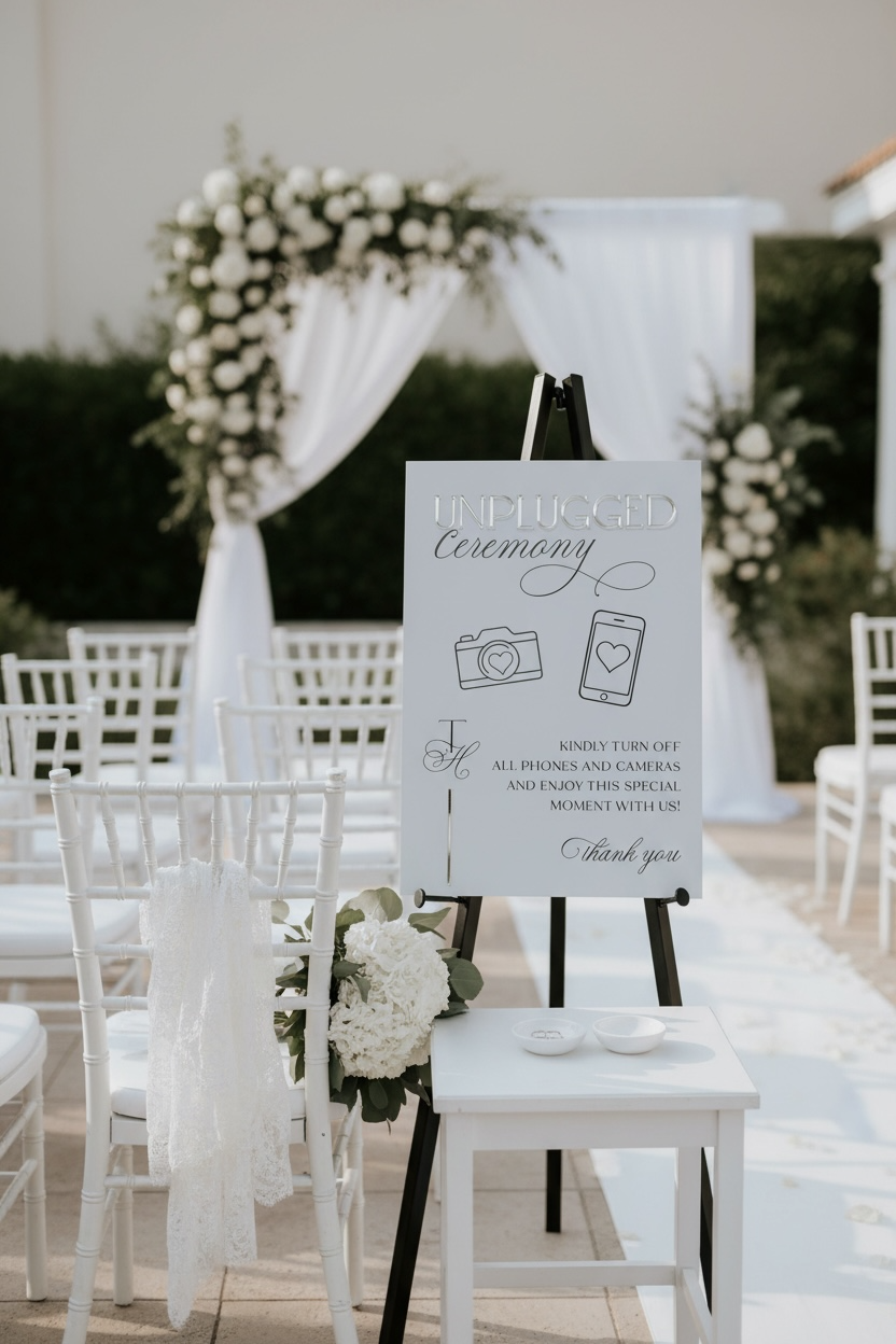 Unplugged Ceremony Sign