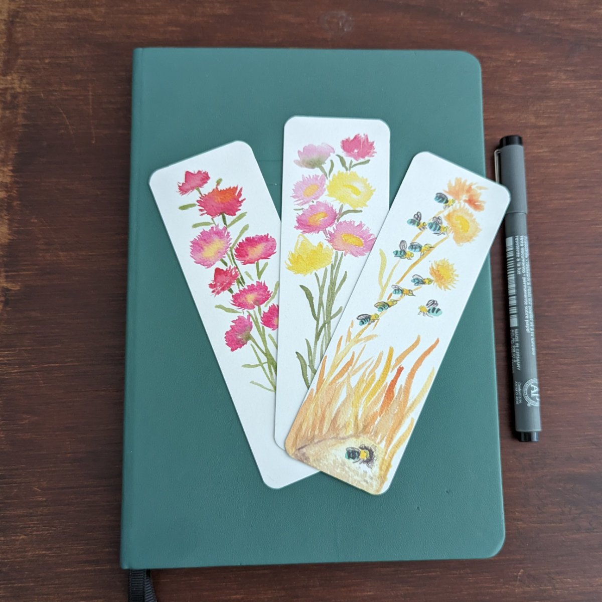 Bookmarks set of 3 everlasting daisy.jpg