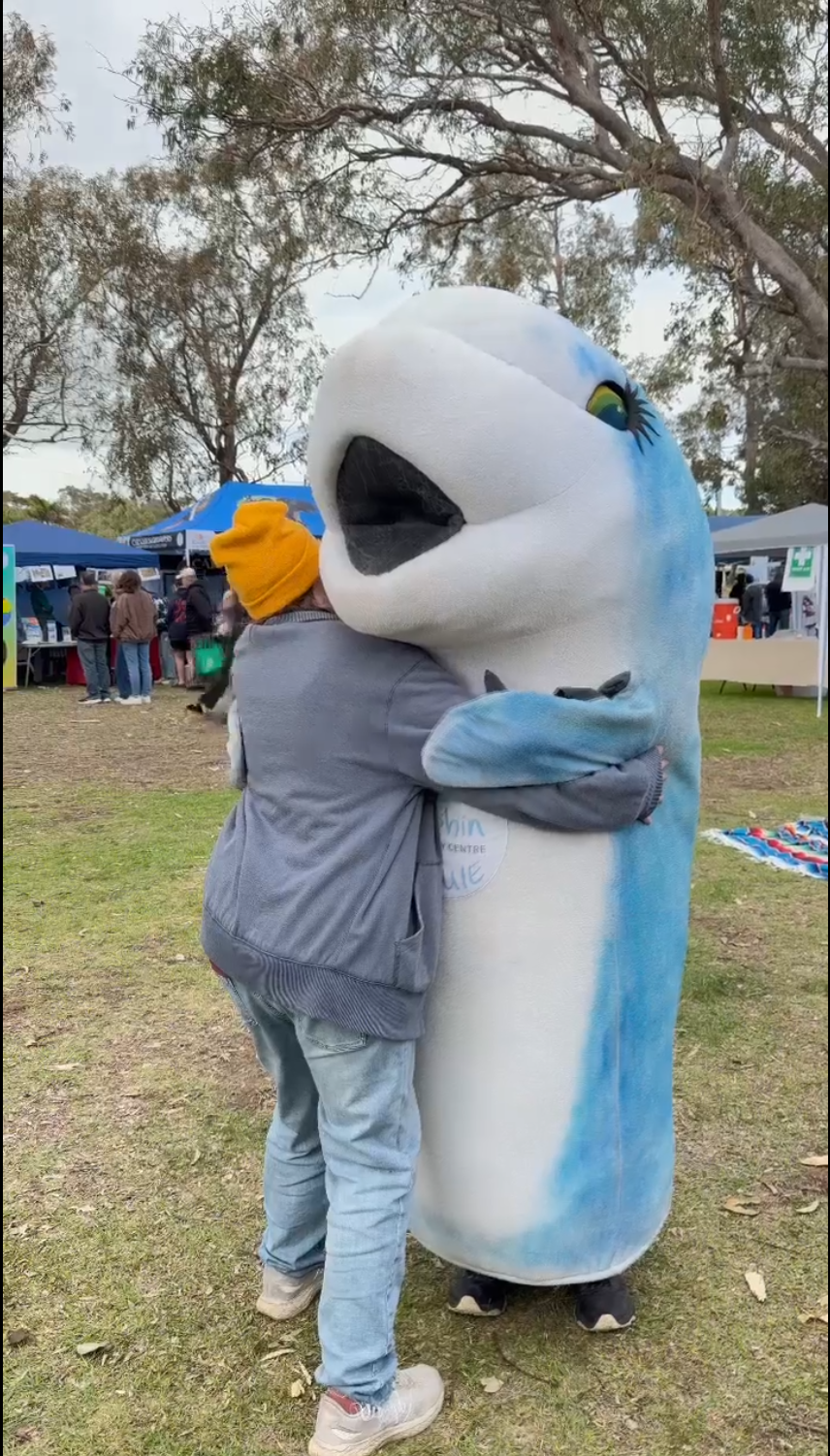 Hugging dolphin mascot.png
