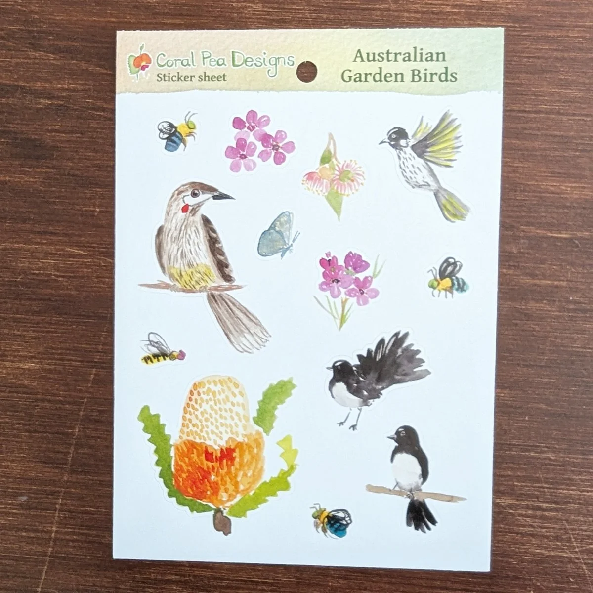 Australian Garden Birds Sticker Sheet