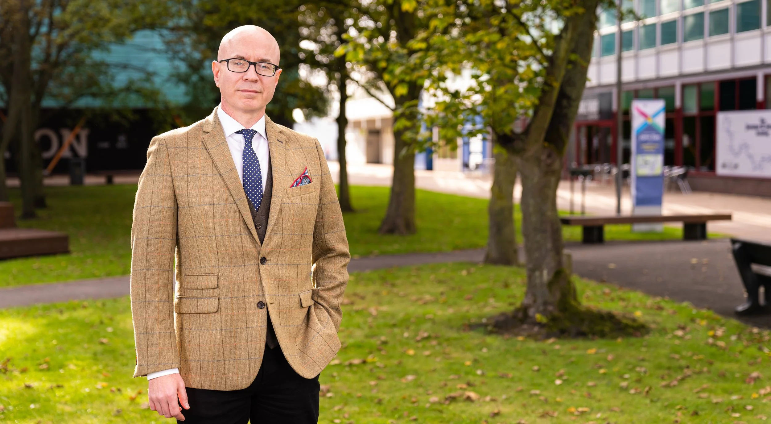 Dean in the Courtyard