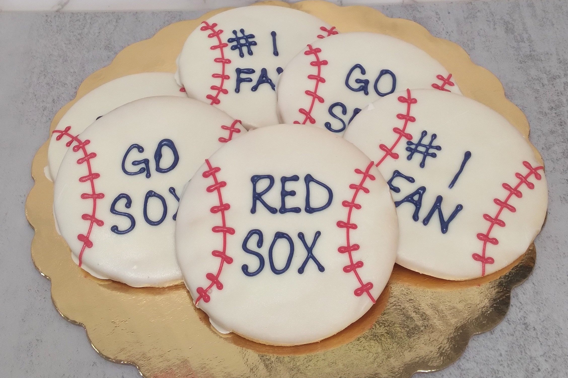 Red Sox Sugar Cookies