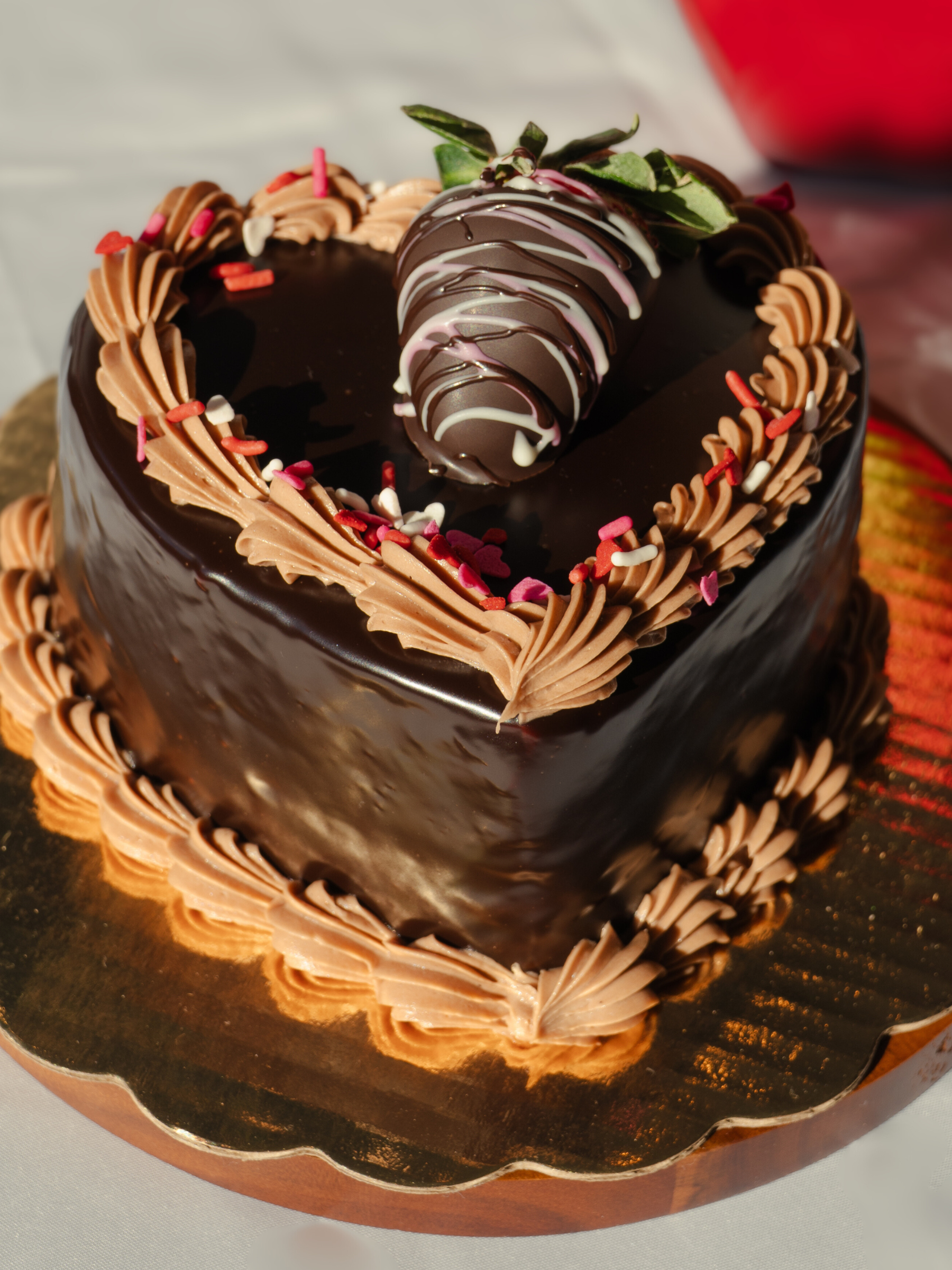 Chocolate Mousse Sweetheart Cake