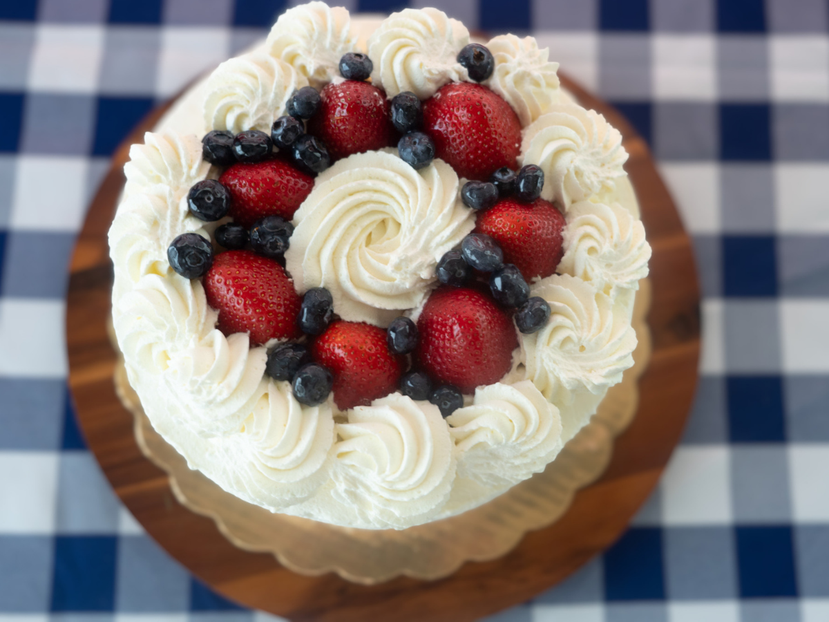 Red White & Blue Gateau Cake