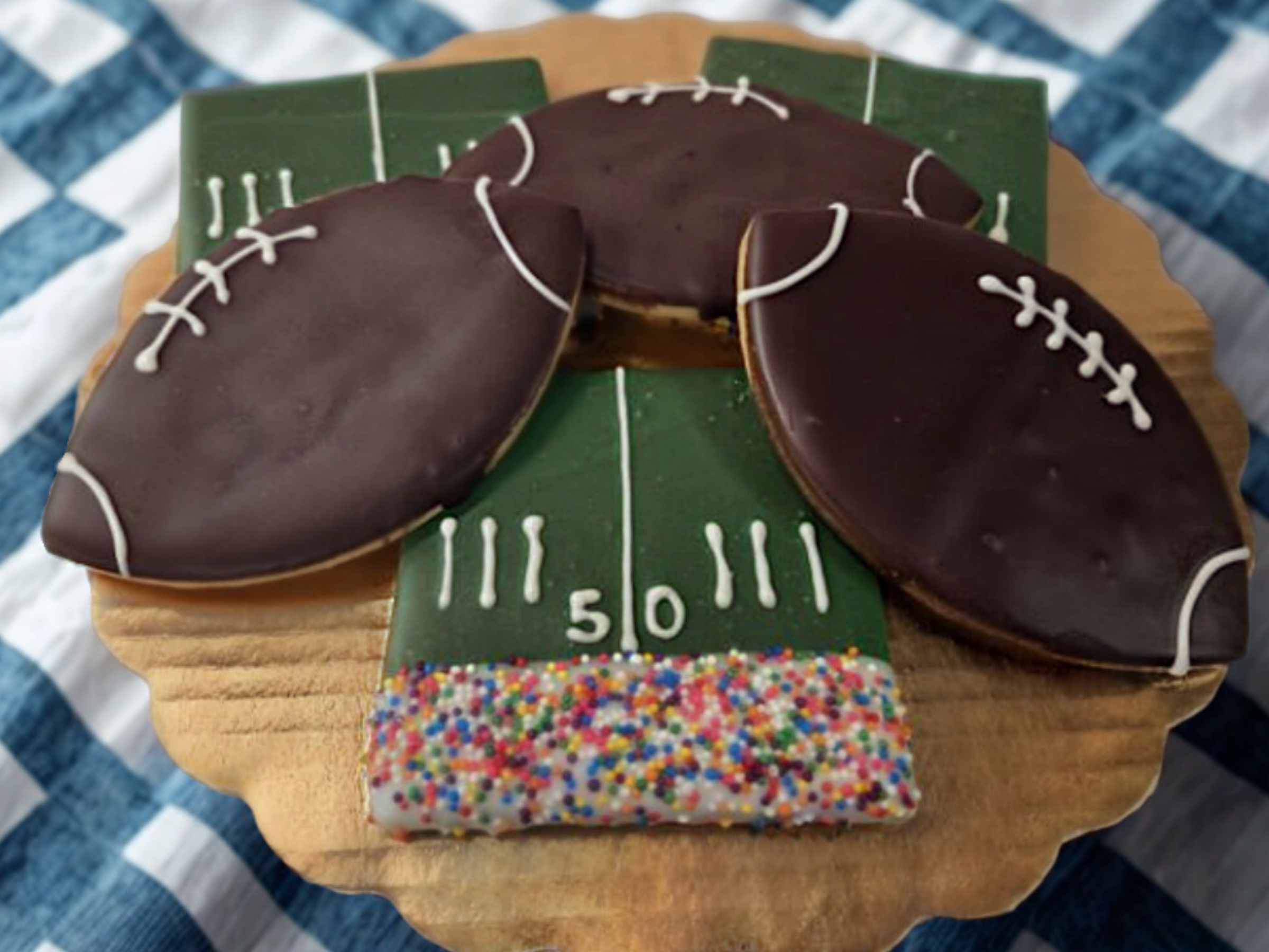 Football Combo Sugar Cookies