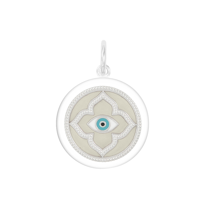Evil Eye Silver Pendant Good Vibes Only — Lola & Company