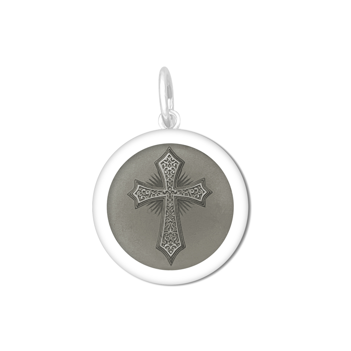 Horseshoe Nail Cross Pendant | Equestrian Jewelry | CharmWorks Sterling Silver / Small - Charmworks