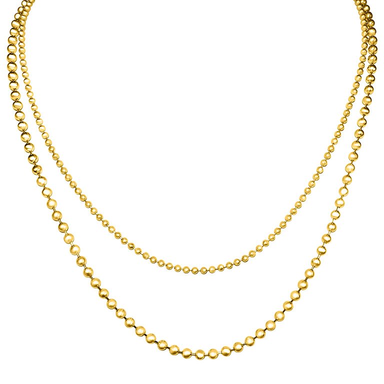 Gold Plated Ball Design Necklace Jewelry For Womens Low Price Online  NCKN1163
