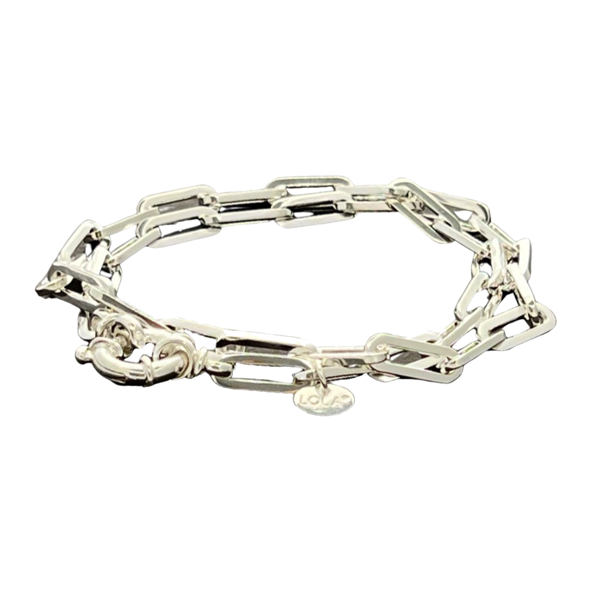 Curb Large Bracelet Silver 16mm — Lola & Company