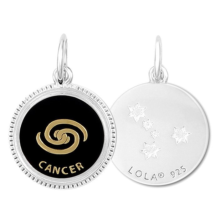Cancer Zodiac Sign Necklace, CZ Cubic Zirconia Crystals, 16