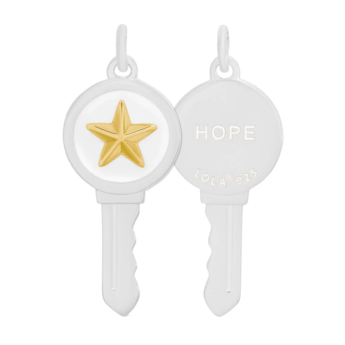 Key Necklace Star Hope Gold