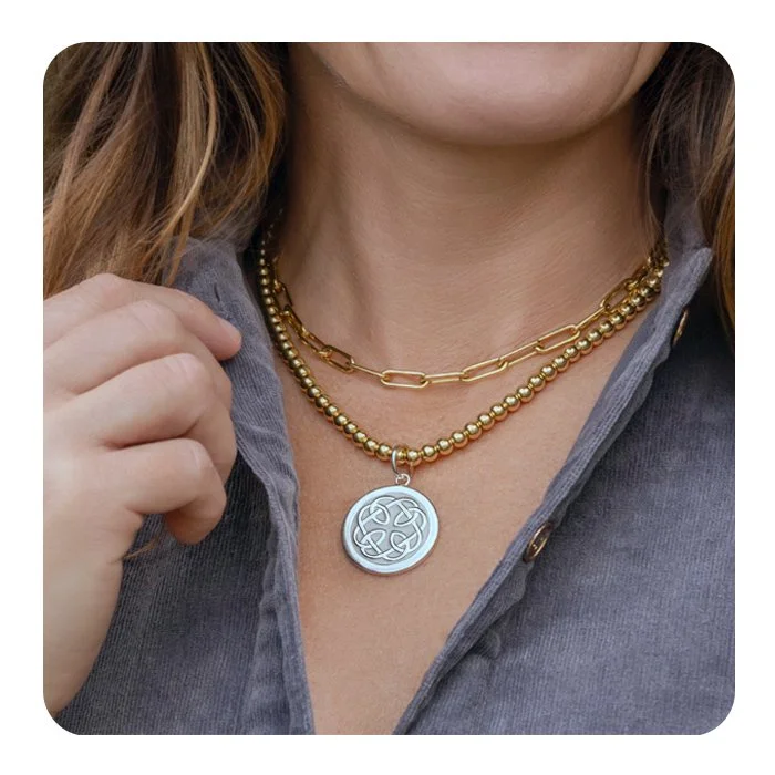 Father Daughter Pendant Silver — Lola Company