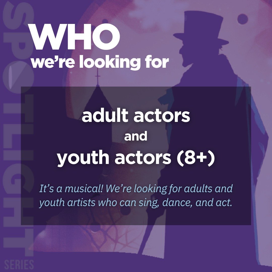 Cold-hearted miser. Singing ghosts. Holiday fun for the whole family!

We&rsquo;re casting the whole Christmas Carol gang for a bold, fast-paced take on this Christmas classic.

Think Dickens with drive: lively music, vibrant storytelling, and roles 