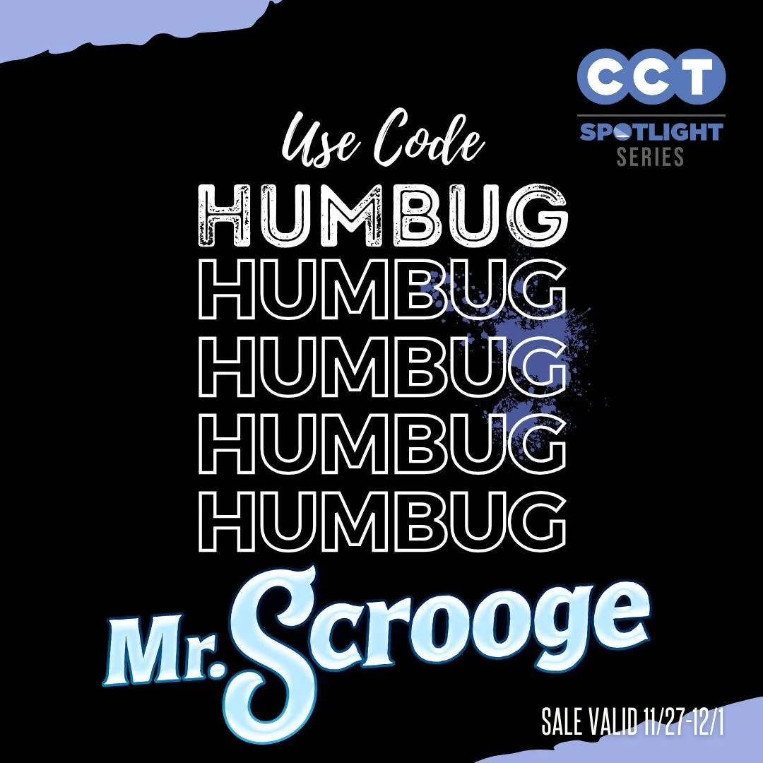 🦃 Grateful for theatre magic&hellip; and a little holiday savings! Share the joy of Mr. Scrooge! A fun, family-friendly twist on the classic tale filled with laughter, music, and festive cheer.

Use code HUMBUG to snag BOGO: buy one adult ticket, ge
