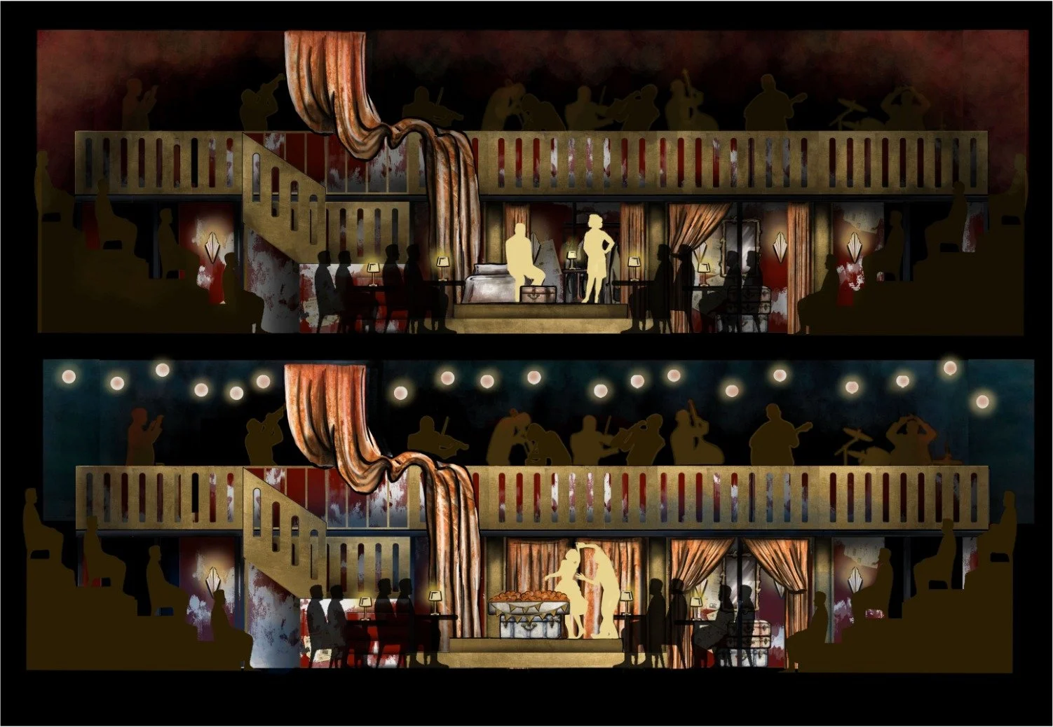 From page to stage 

A behind-the-scenes look at the world of Cabaret through scenic sketches by Scenic Designer Sami Tamulonis.

We&rsquo;re just one week away from opening night, and tickets are going fast. 

Cabaret is part of our Professional Ser
