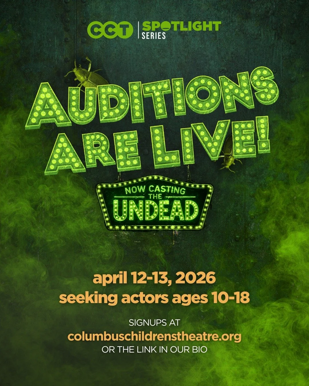 Something strange is brewing at CCT this summer&hellip; and yeah, it&rsquo;s got your name written ALL over it. 💀

Beetlejuice Jr. is crashing into Studio One at the Riffe Center August 7&ndash;23, bringing a whole lotta weird, wild, and wonderfully