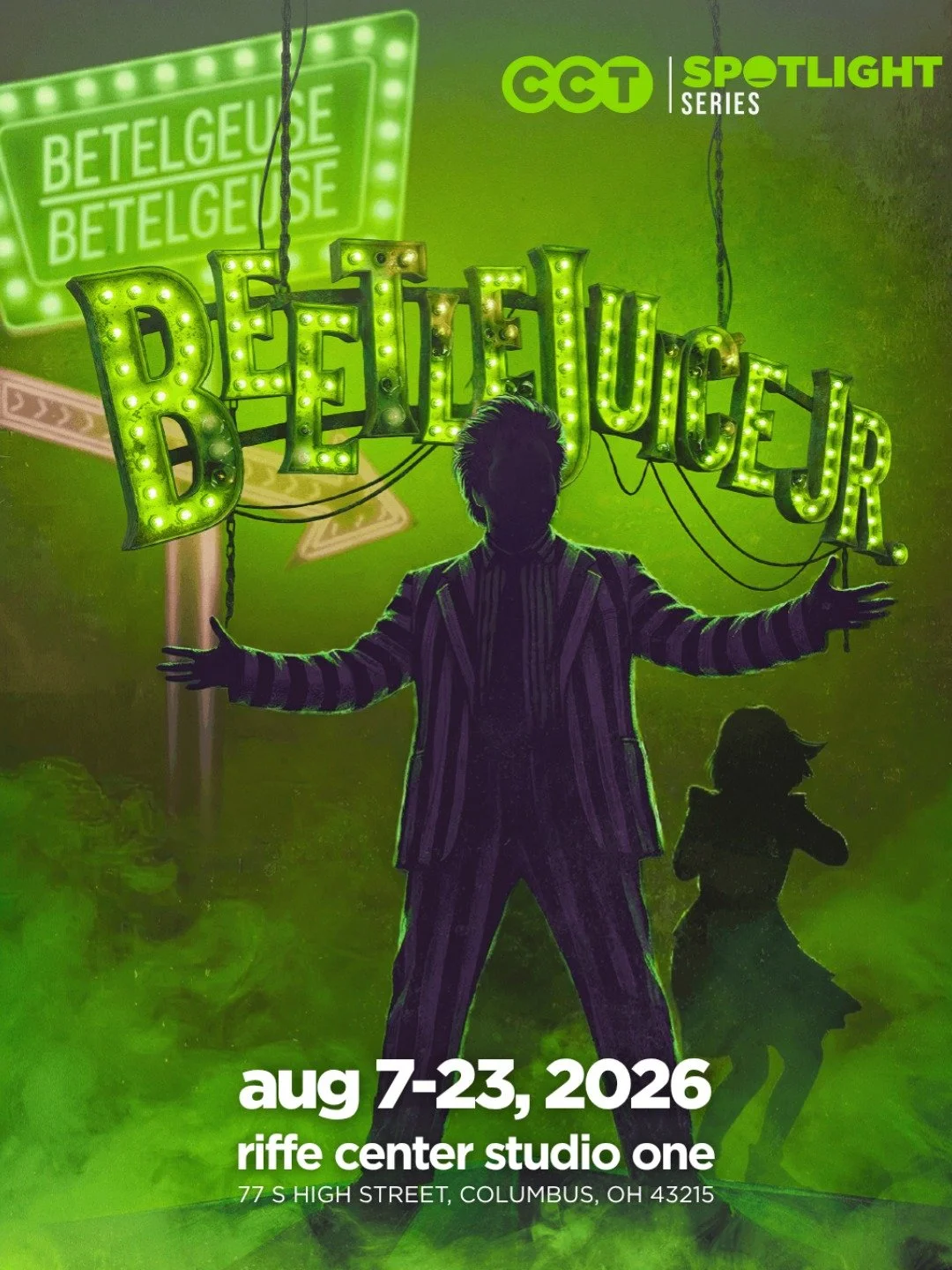 🚨 THE 2026&ndash;2027 SEASON IS HERE 🚨 
Bigger, bolder, and packed with adventure from start to finish!

SPOTLIGHT SERIES
👻  Beetlejuice Jr. : Aug 7&ndash;23 | Riffe Center Studio One
 Weird, wild, and a little spooky in the best way.
🎄  Mr. Scro