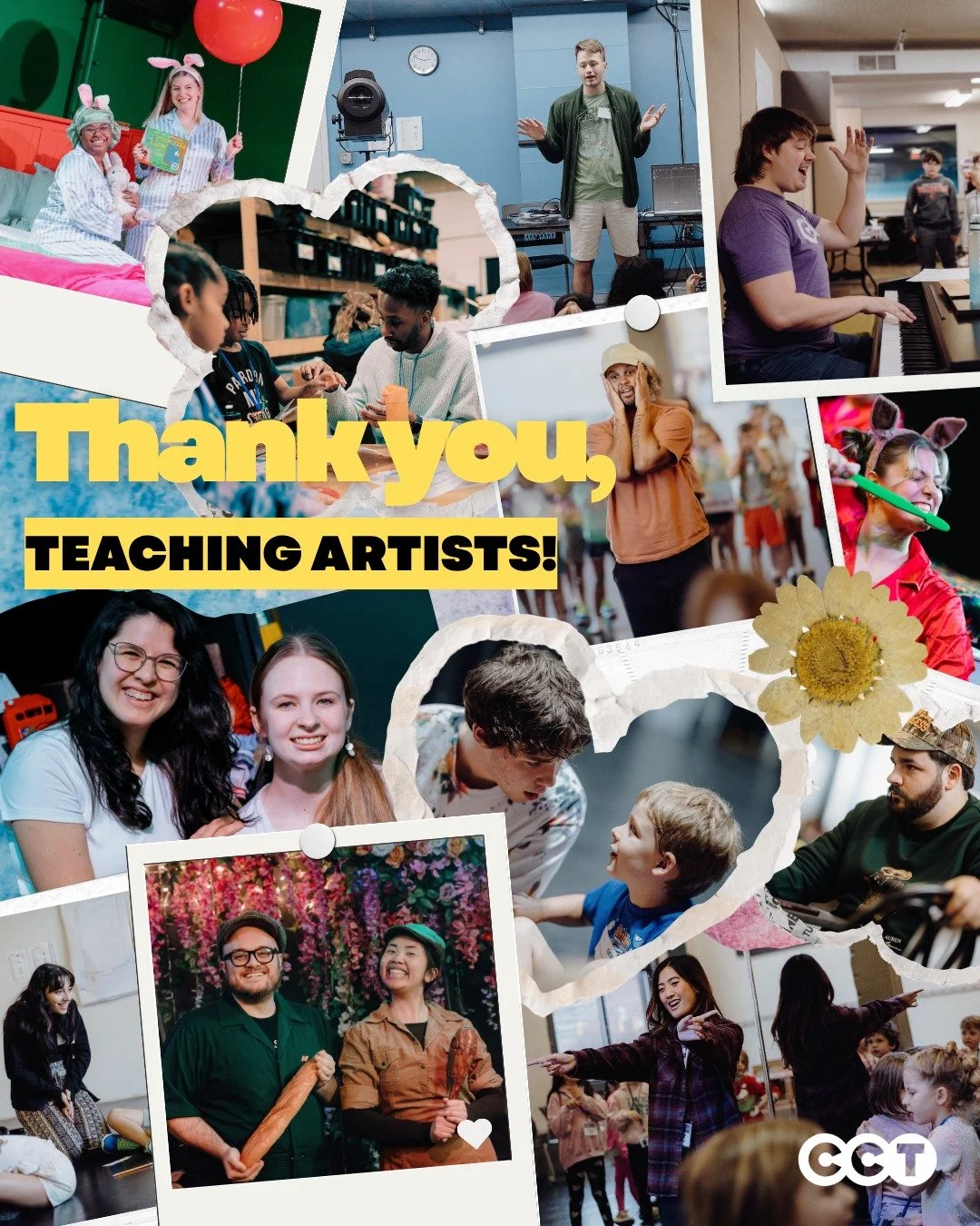 To our incredible Teaching Artists: thank you. 💛

From leading classes and inspiring young artists to devising unforgettable SandBox Series productions, you bring creativity, passion, and magic into every space you enter. Your impact goes far beyond