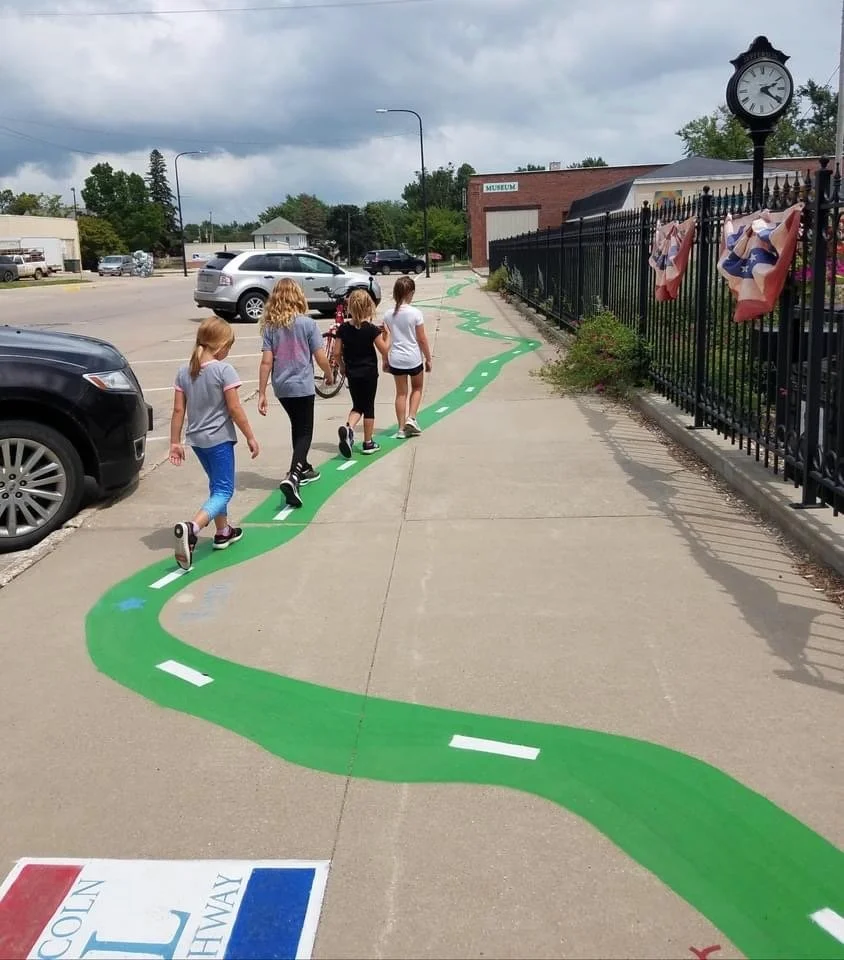 Lincoln Highway Sidewalk Mural
