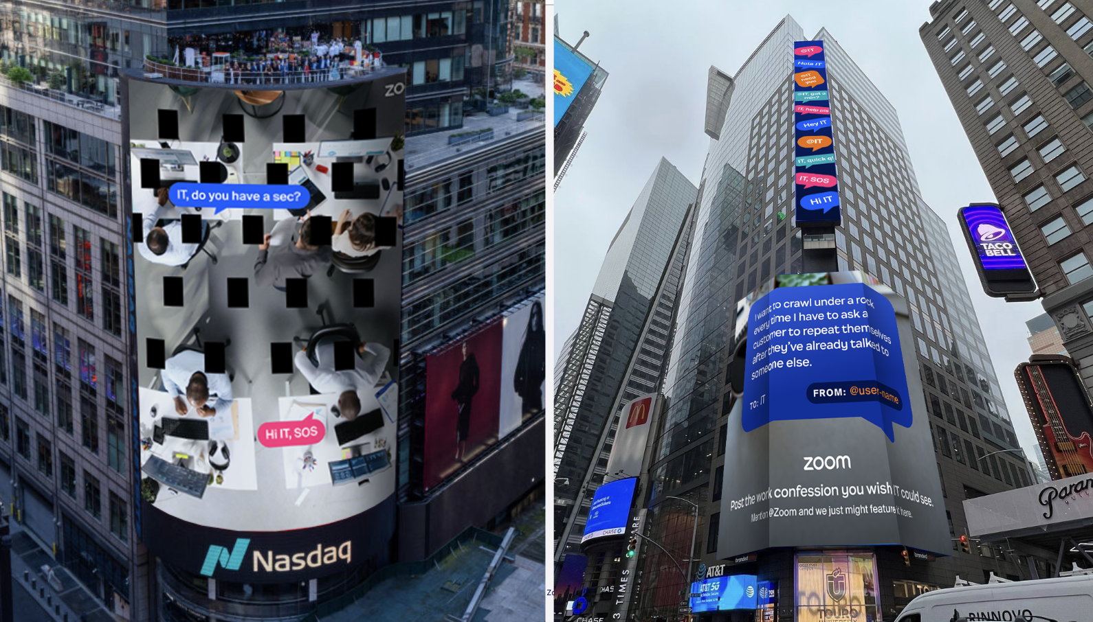 Digital mock of Times Square display