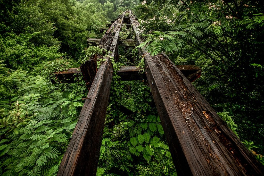 Murmur Trestle work by Jason Thrasher at Lowe Mill in Huntsville, Alabama