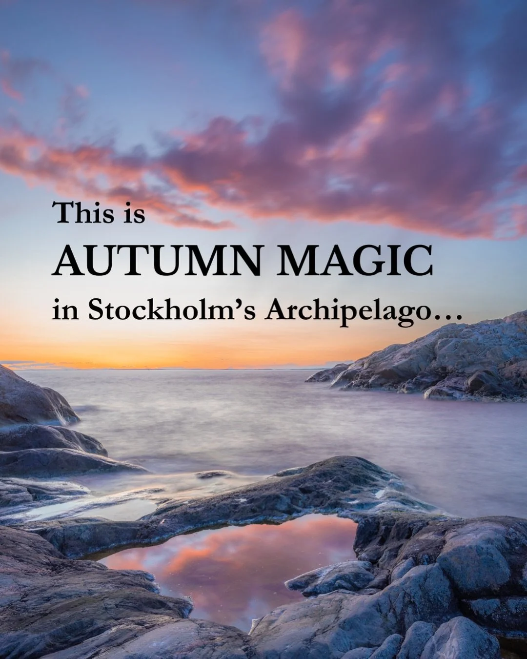 In just a few weeks from now, Stockholm&rsquo;s Archipelago will look like this&hellip; 🍂

The forests slowly turn from green to shades of yellow, orange and red. The busy summer season comes to an end, the islands become quieter, and there&rsquo;s 