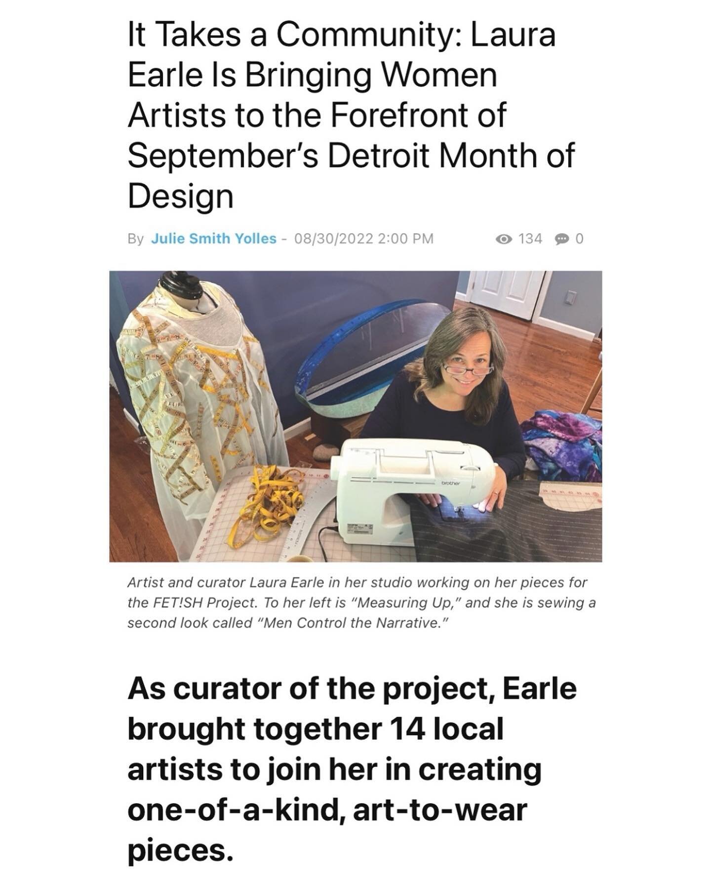 Check out the Detroit Jewish News article featuring The FET!SH Project, as well as upcoming exhibits curated by artist Laura Earle. Link in bio. 

The first performance for The FET!SH Project is TOMORROW! Meet us at Spot Lite between 7PM-10PM for #de