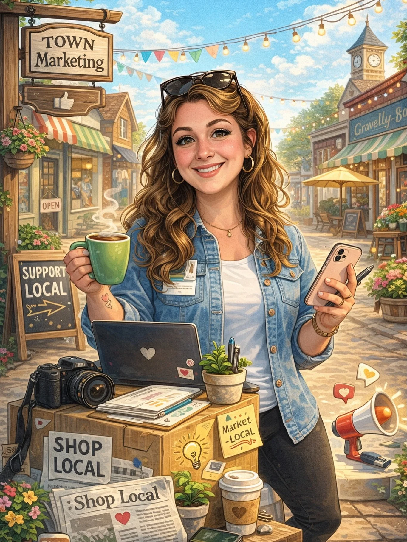 Not every trend is worth hopping on&hellip; but some are worth embracing!

A little caricature version of me doing what I love most &ndash;
supporting local businesses, building community, and making marketing feel human 🤍

Yes, this style is trendi