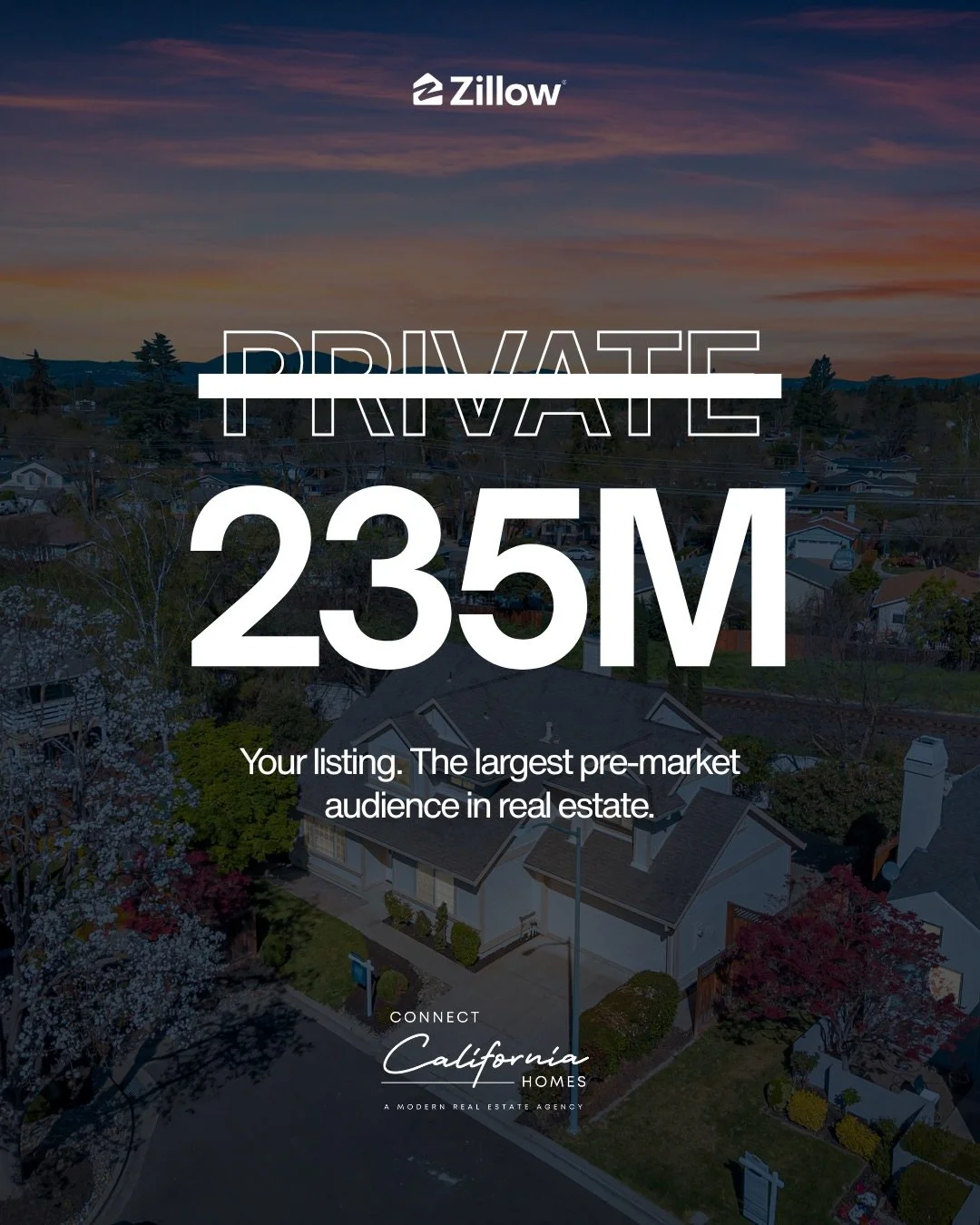 Exciting news from Connect California Homes! 🏠 

Through our brokerage, we now offer Zillow Preview, a powerful tool for our sellers that lets your home reach over 235 MILLION Zillow users before it even hits the public market.

Here&rsquo;s how it 