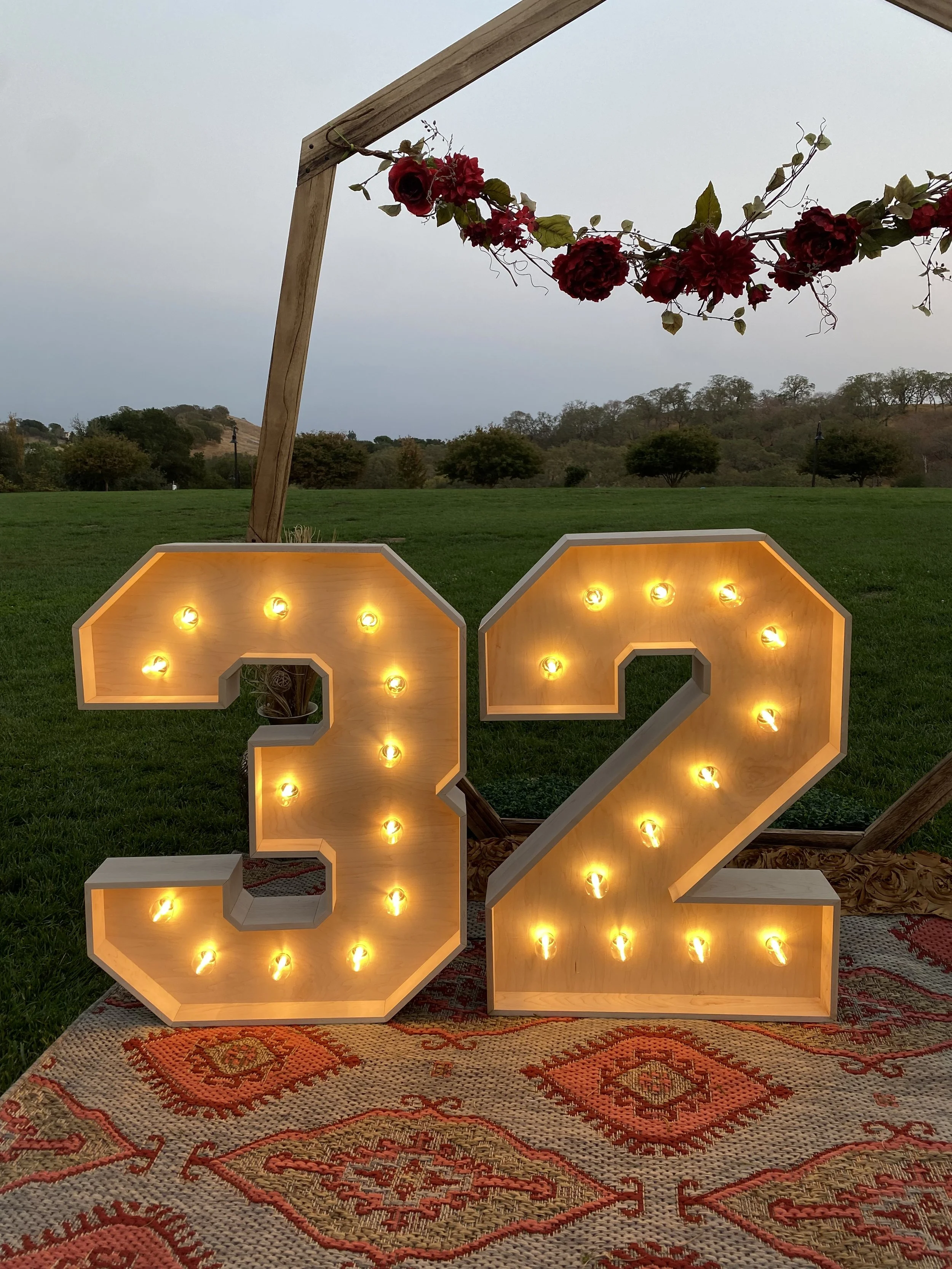 Marquee Numbers - Built-in Lighting 