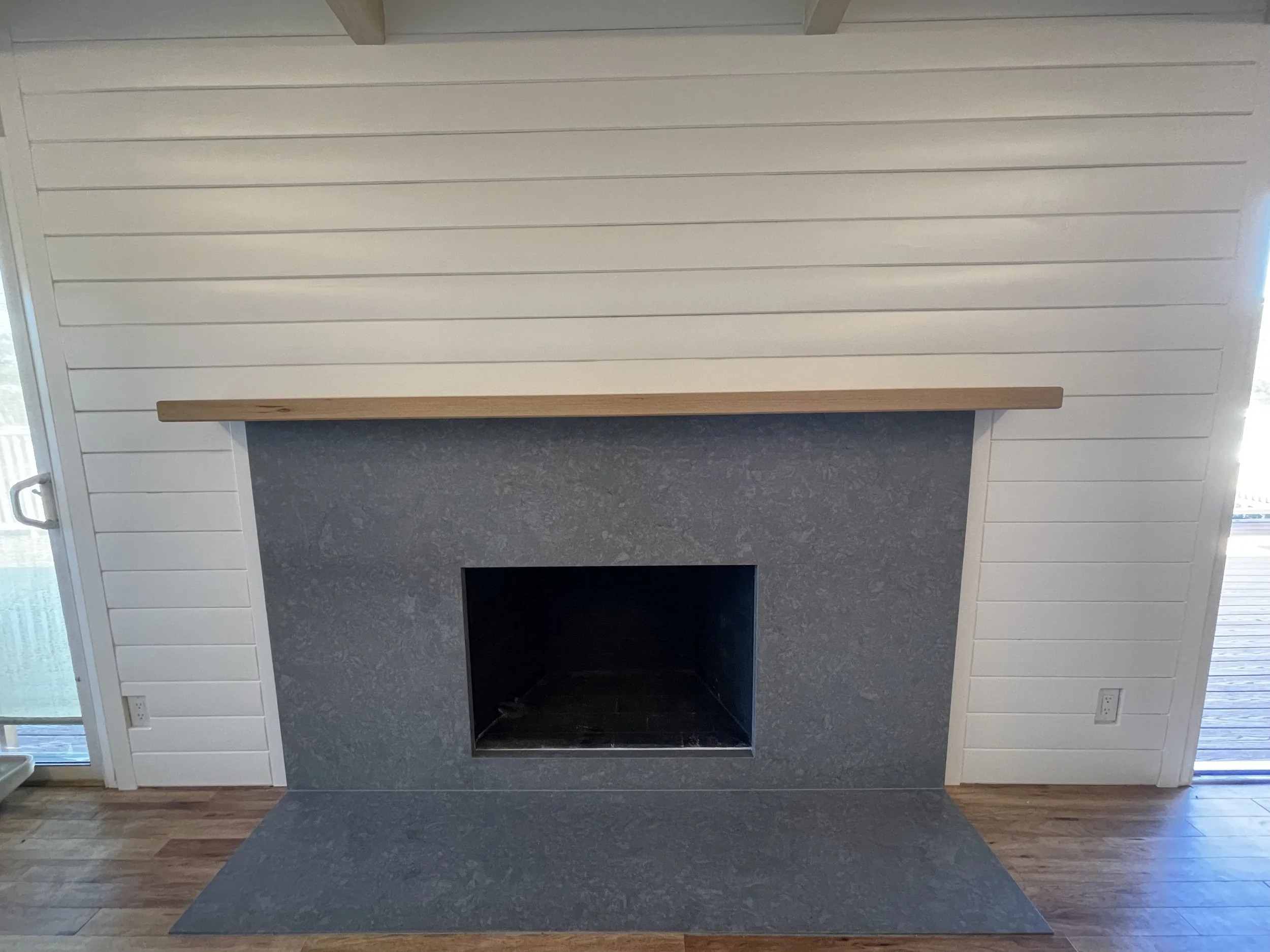 White Oak Mantel Shelf