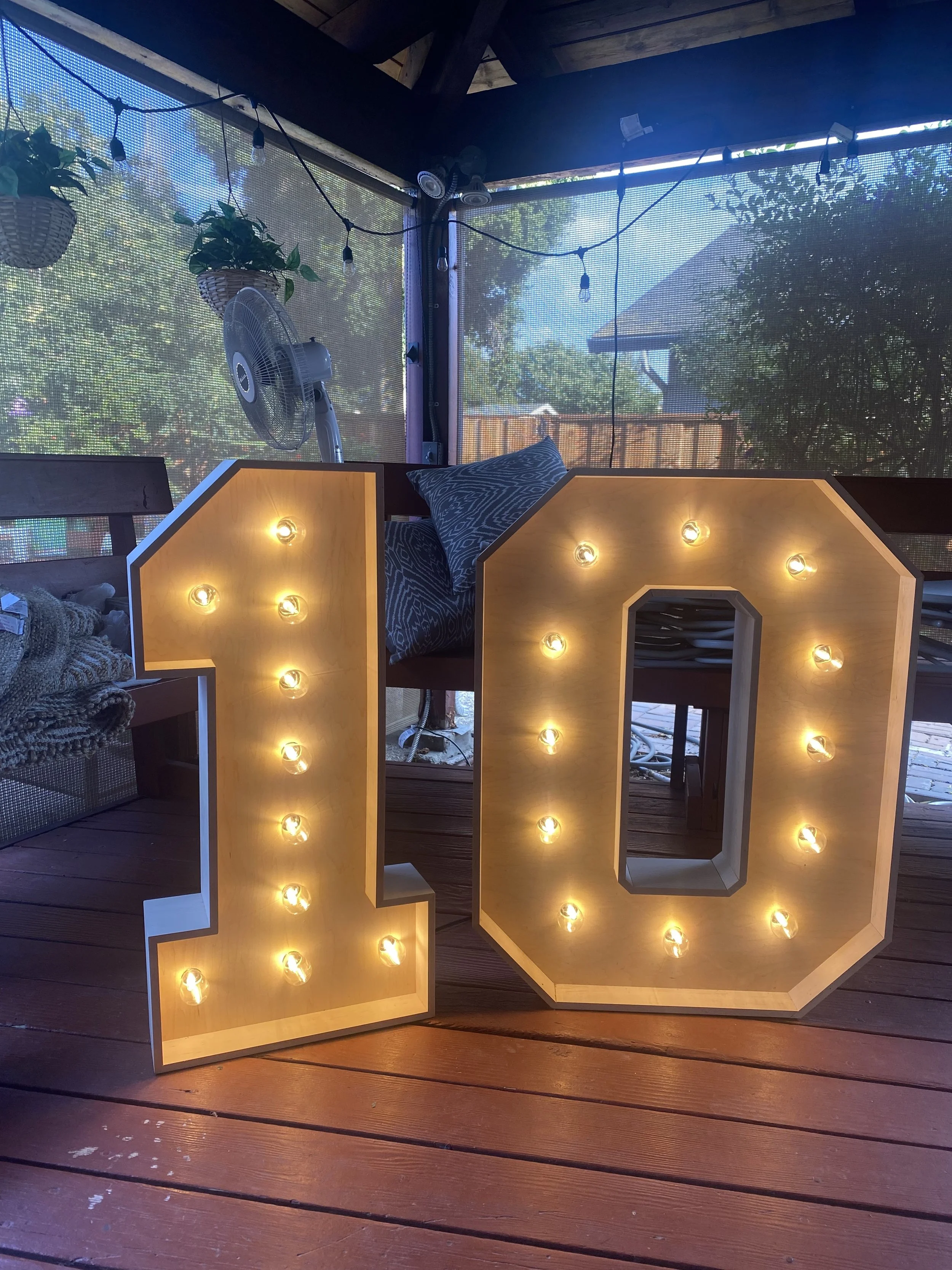 Marquee Numbers - Built-in Lighting 