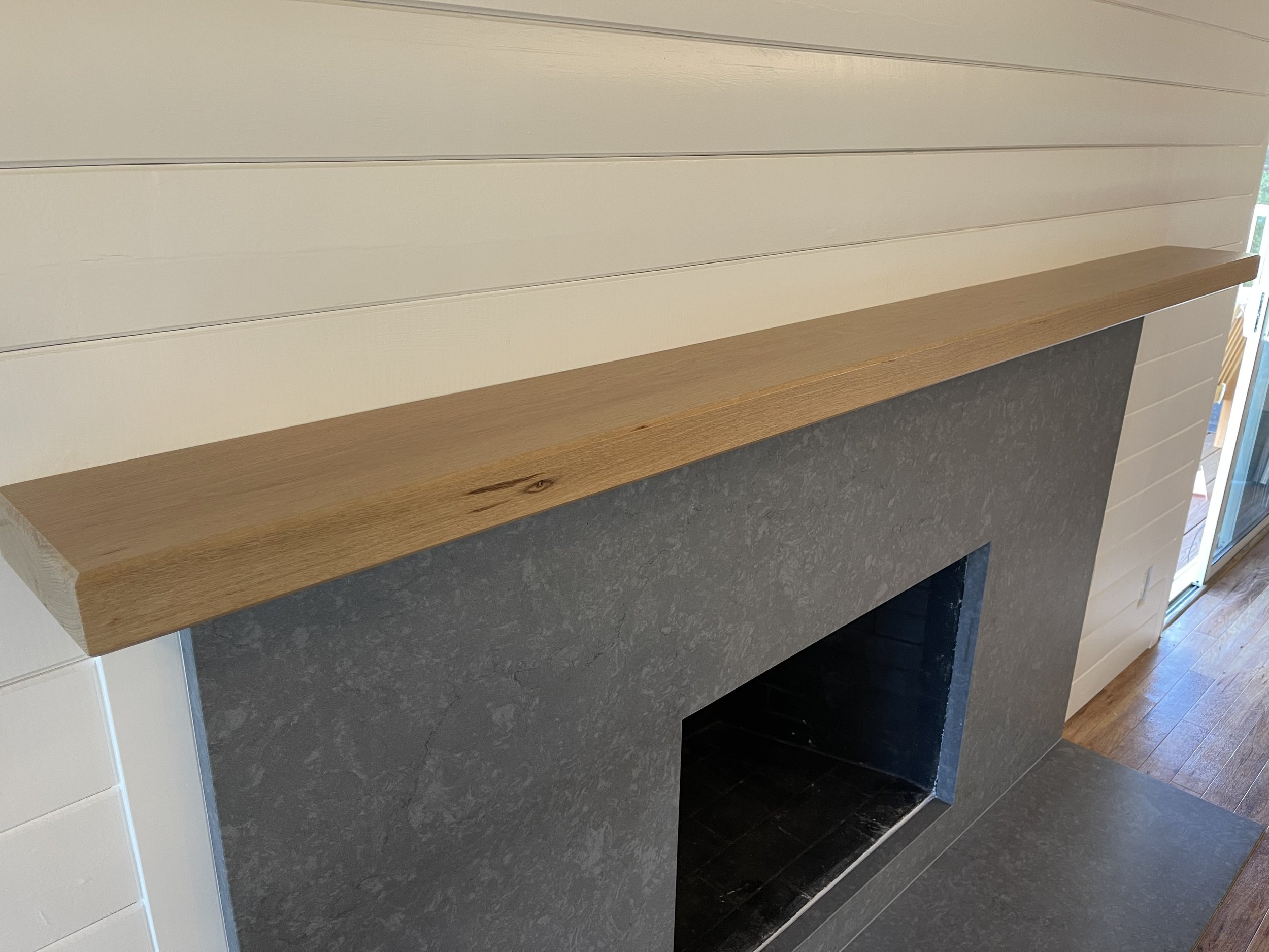 White Oak Mantel Shelf